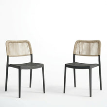 Set de 2 Sillas Austin, Color Negro, con Espaldar Tejido
