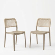 Set de 2 Sillas Austin, Color Taupe, con Espaldar Tejido