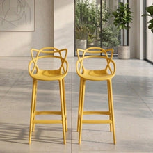 Silla para Bar Palermo, Mostaza, con Reposa Pies Doble Propósito