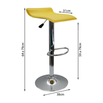 Kit por 3 Silla Wave Bar - Amarillo
