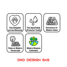 Puff Redondo 4 Patas (40x40x40) Gris falcon