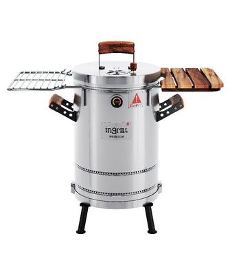 Ahumador y Barril Asador pequeño Premium 15 Libras