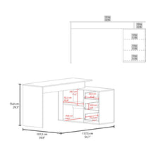 Escritorio en L Up, Wengue, cuenta con un amplio especio de trabajo ZF