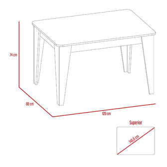 Comedor Ursa, Nogal, con Diseño Moderno, No incluye sillas