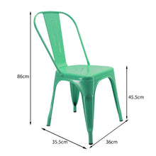 Kit por 2 Silla Tolix Metalica Para Comedor Restaurante - Verde Menta