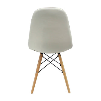 Kit por 4 Silla Botones Eames Acolchada - Blanca