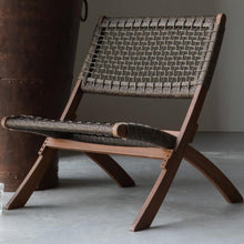 Silla Plegable de Madera para Exterior Vora, Mocha, Diseño Rústico y Moderno