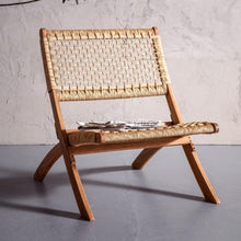 Set de 4 Sillas Plegable de Madera para Exterior Vora, Crudo, Diseño Rústico y Moderno