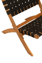 Set de 2 Sillas Plegable de Madera para Exterior Eris, Negro, Diseño Fresco y Moderno