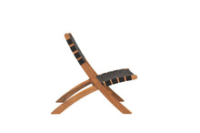 Set de 2 Sillas Plegable de Madera para Exterior Eris, Negro, Diseño Fresco y Moderno