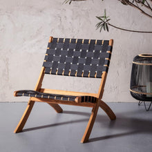 Set de 2 Sillas Plegable de Madera para Exterior Eris, Negro, Diseño Fresco y Moderno