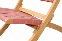 Set de 2 Sillas Plegable de Madera para Exterior Eris, Terracota, Diseño Fresco y Moderno