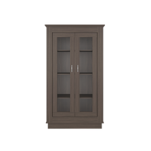 Mueble Multiusos Nereida, Avellana, con Dos Puertas Abatibles y Múltiples Entrepaños