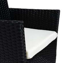 Juego de Sala Exterior Zafiro, Negro y Blanco, con Dos Sillas de Una Plaza y Una Silla de Dos Plazas