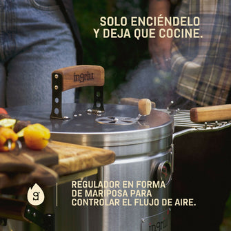 Ahumador y Barril Asador pequeño Premium 15 Libras