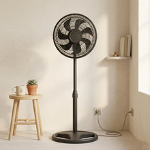 Ventilador Astor 14, Negro, Con 3 velocidades y 2 en 1