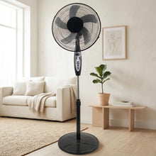 Ventilador Savoy 16, Negro, con temporizador y 3 Velocidades, Incluye Control Remoto
