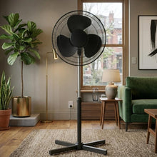 Ventilador Vertex 16, Negro, con Base en cruz, 3 Velocidades y 3 Aspas