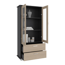 Vitrina Clasic, Wengue y Cartagena, con Dos Cajones ZF