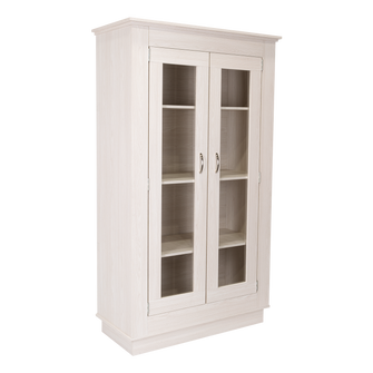 Mueble Multiusos Nereida, Blanco Nevado, con Dos Puertas Abatibles y Múltiples Entrepaños