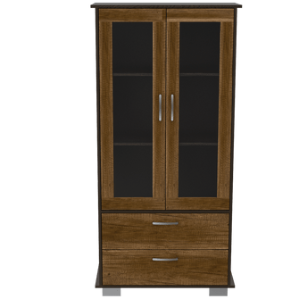 Mueble Multiusos Clasic, Wengue y Cobre, con Dos Cajones