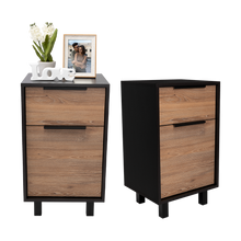 Organizador Wesley, Wengue y Miel, con Una Puerta y Un Cajón Organizador X2