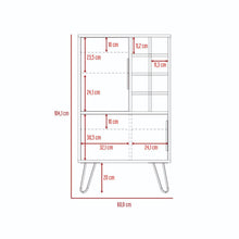 Bar Vany, Café Claro y Plata Oscuro, con Espacio Para Almacenar Botellas y Copas de Vino