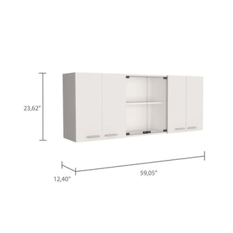 Gabinete Superior Frello 150, Blanco Nevado, Incluye Entrepaño Móvil Central ZF