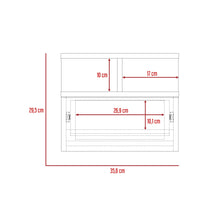 Mesa de Noche Flotante Nube, Macadamia, con un Cajón y División de dos Entrepaños X2