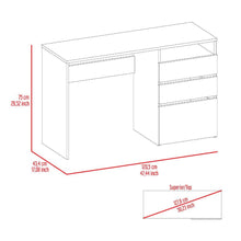 Escritorio Venus, Humo, con Dos Cajones Multiusos y Un Cajón Archivador Adicional    ZF