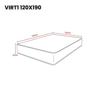 Combo para Habitación Tobit, Incluye Base Cama Semidoble y Colchón