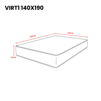 Combo para Habitación Cain, Incluye Base Cama Doble y Colchón