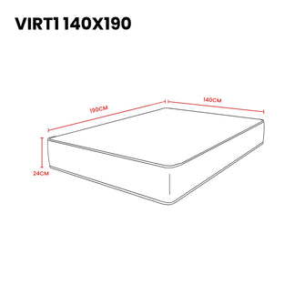 Combo Para Habitación Obres, Incluye Base Cama - Colchón - Mesa de Noche - Repisa y Espejo