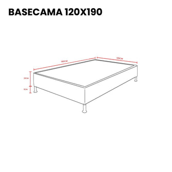 Combo para Habitación Jiang, Incluye Base Cama Semidoble, Colchón y Protector