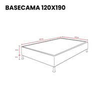 Combo Para Habitación Manzano, Incluye Base Cama - Colchón - Mesa de Noche - Organizador y Repisa