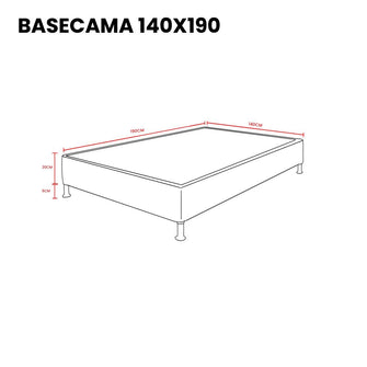 Base Cama Doble Woody, Negro, con Tendido de Tablas