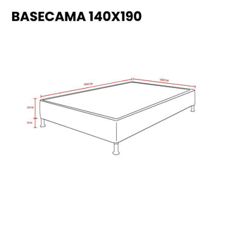 Combo Para Habitación Obres, Incluye Base Cama - Colchón - Mesa de Noche - Repisa y Espejo