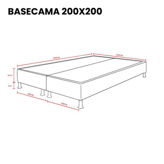 Base Cama Presidencial Woody, Negro, con Tendido de Tablas