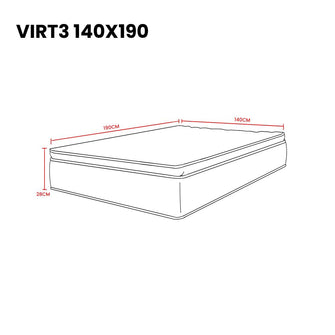 Combo Para Habitación Neptuno, Incluye Cama Doble y Colchon 140x190