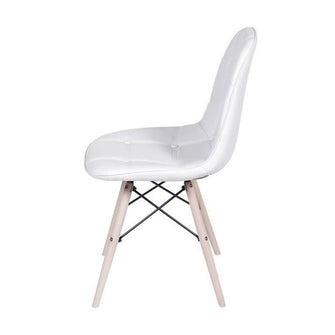 Silla Botones Eames Acolchada - Blanca