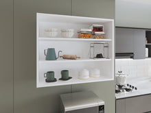 Gabinete de Baño Saray, Blanco Duqueza, con tres entrepaños