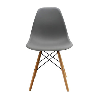 Kit por 6 sillas Eames Patas En Madera para comedor, sala, restaurante - Gris