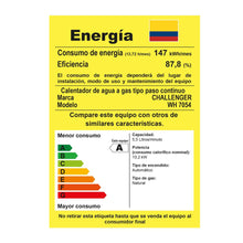 Calentador De Paso Gas Natural 5.5 Lt Tiro Natural Challenger, Color Blanco