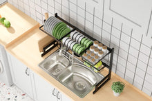 Escurridor De Platos Cristora, Negro, Metalico doble de 2 niveles