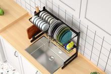 Escurridor De Platos Fluvia, Negro, Metalico de 2 niveles