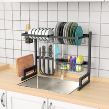 Escurridor De Platos Fluvia, Negro, Metalico de 2 niveles