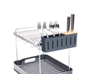Escurridor De Platos Secoria, Gris Oscuro, en acero inoxidable de 2 niveles