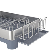 Escurridor De Platos Expandible Frescura, Gris Oscuro, en acero inoxidable