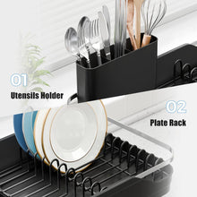 Escurridor De Platos Pureza, Negro, Metalico Cromado Expandible