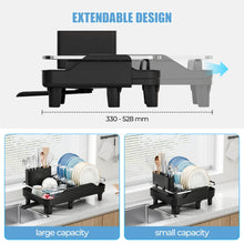 Escurridor De Platos Pureza, Negro, Metalico Cromado Expandible